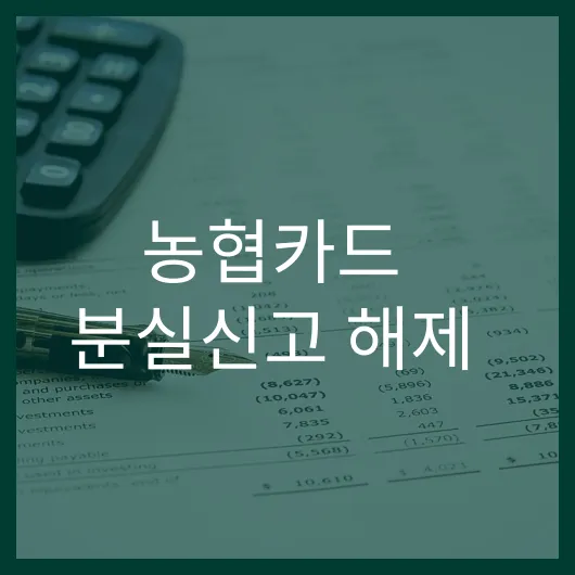 농협카드 분실신고 해제 방법과 유의점 총정리.webp